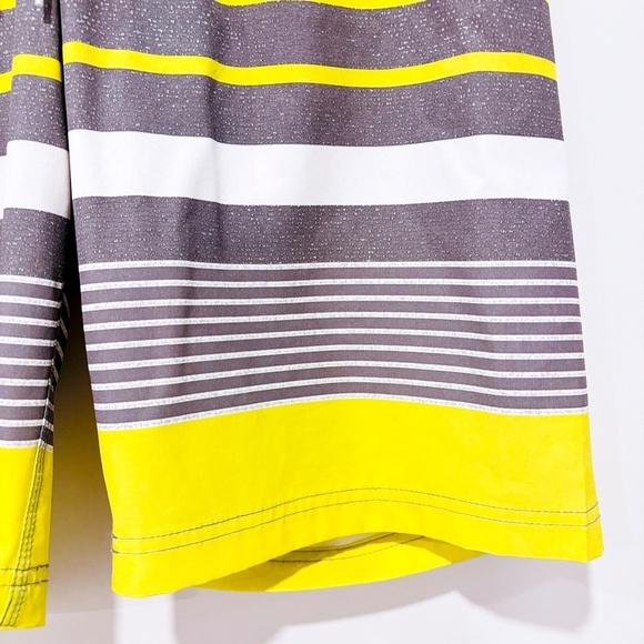 BAD BONES – Green & grey striped board shorts | Summer beach | Size 30 * - Picture 4 of 7